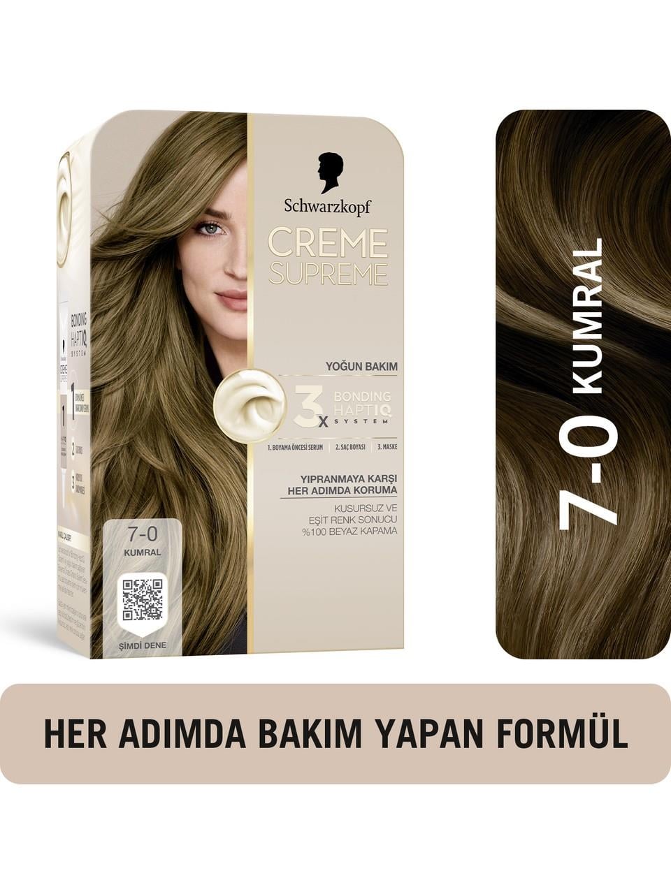 Schwarzkopf Creme Supreme Kit Boya 7-0 Kumral