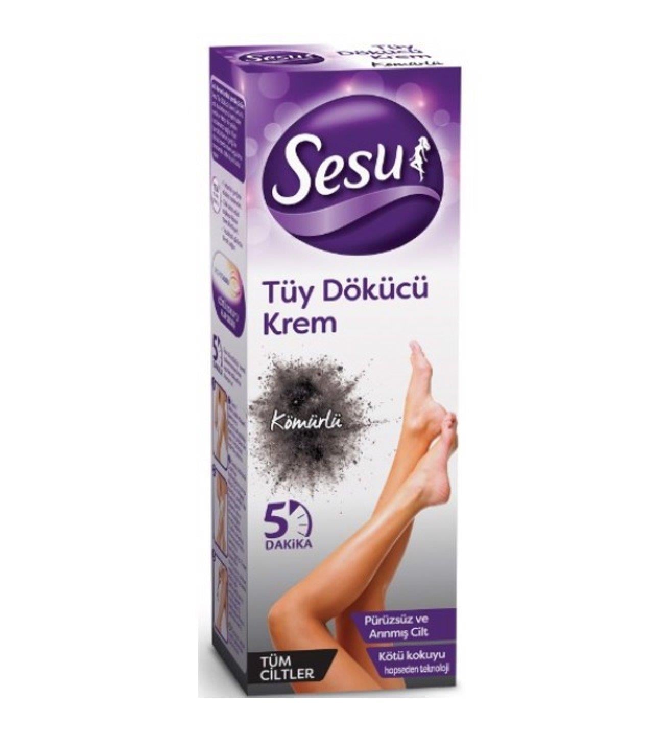 SESU TÜY DÖK. KREM KÖMÜRLÜ 100ML.