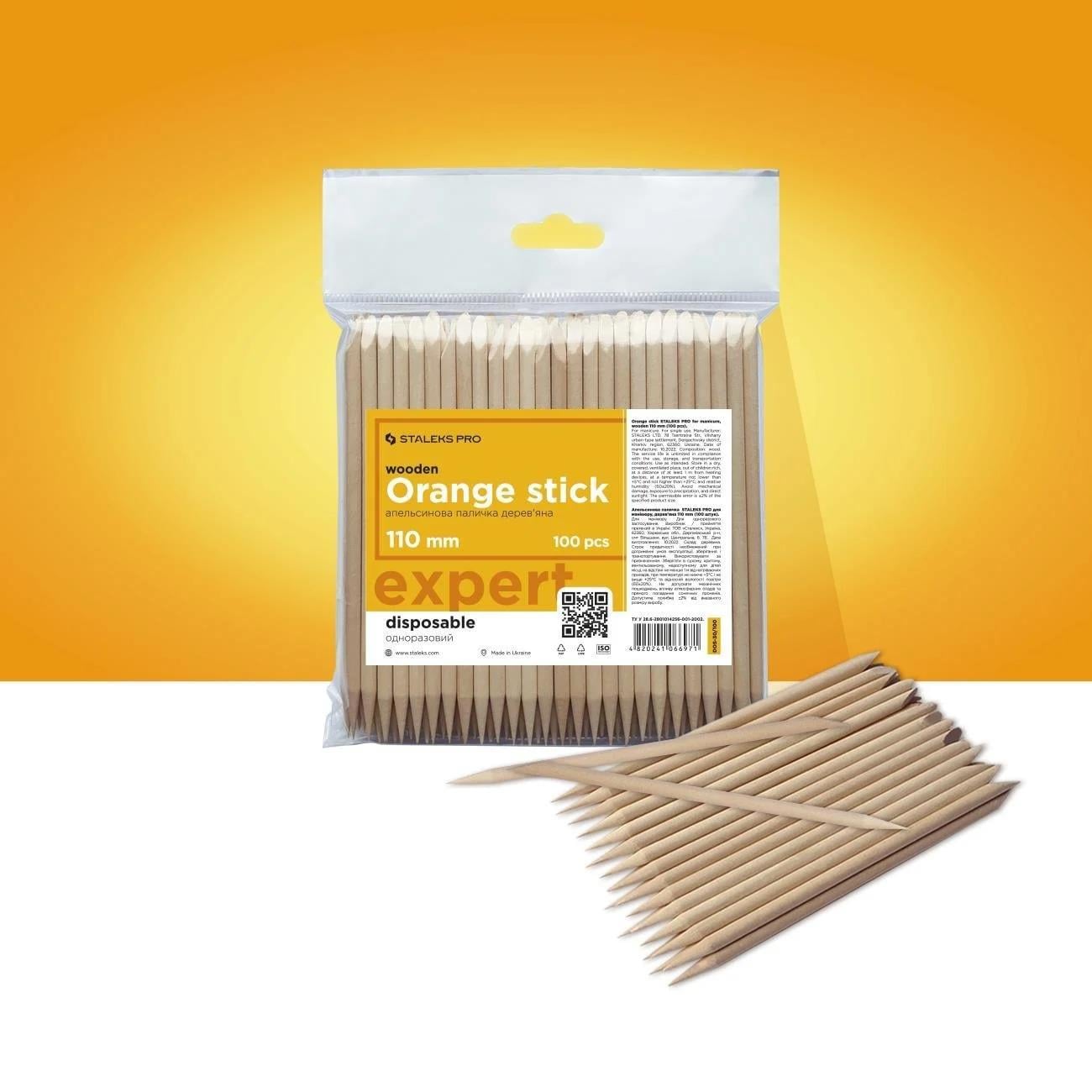 STALEKS PRO PORTAKAL MANİKÜR ÇUBUĞU 110mm 100pcs