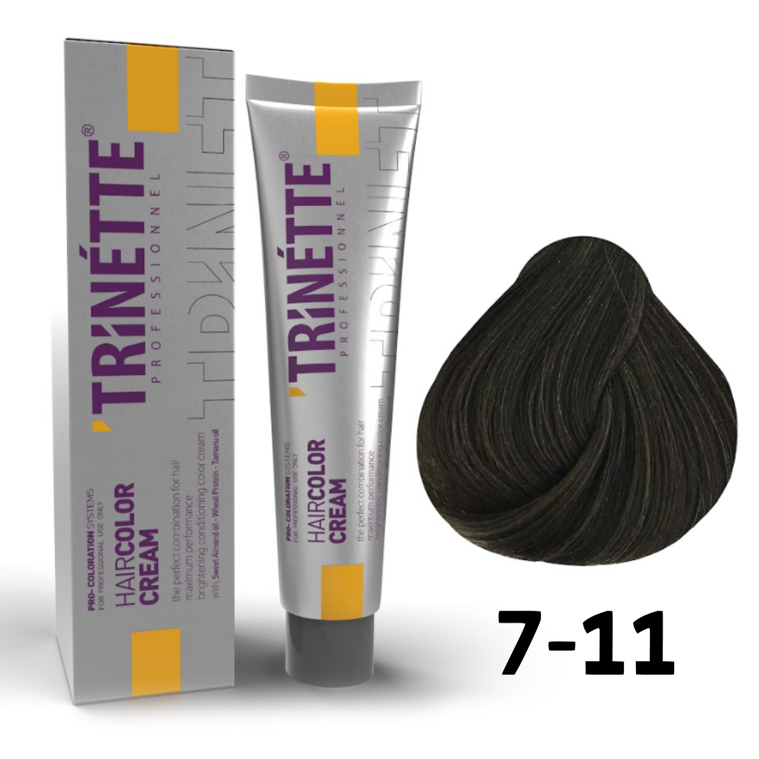 Trinette Saç Boyası 100ml. 7-11 Yoğun Küllü Kumral