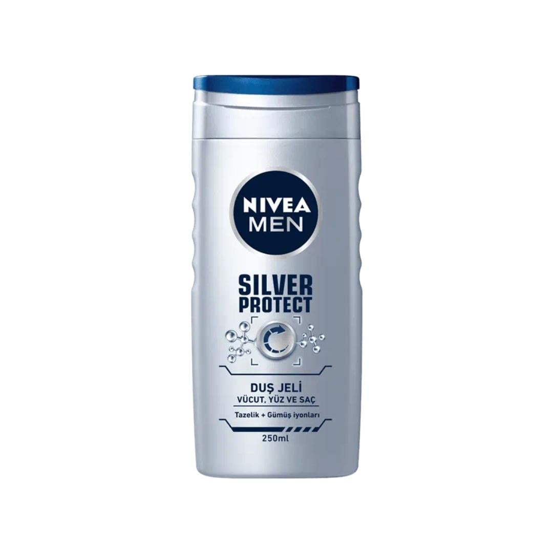 xNIVEA MEN SAÇVÜCUT SAMPUANI SILVER PROTECT 250ML.