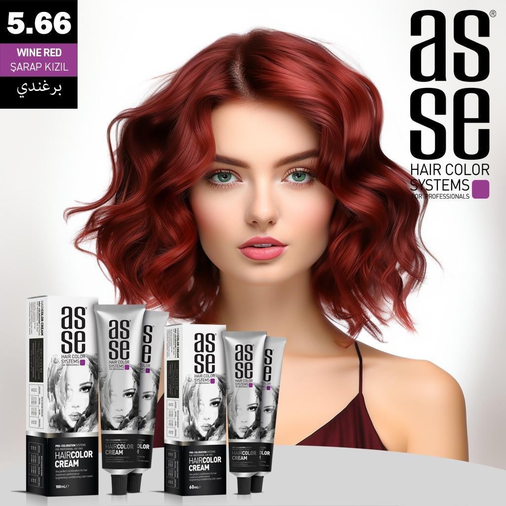 Asse Tüp Boya 60ml 5.66 Şarap Kızıl