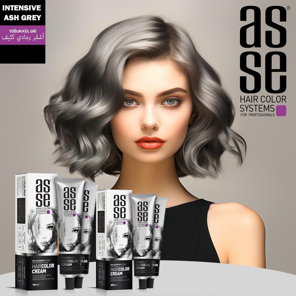 Asse Tüp Saç Boyası 60ml Yoğun Kül Gri