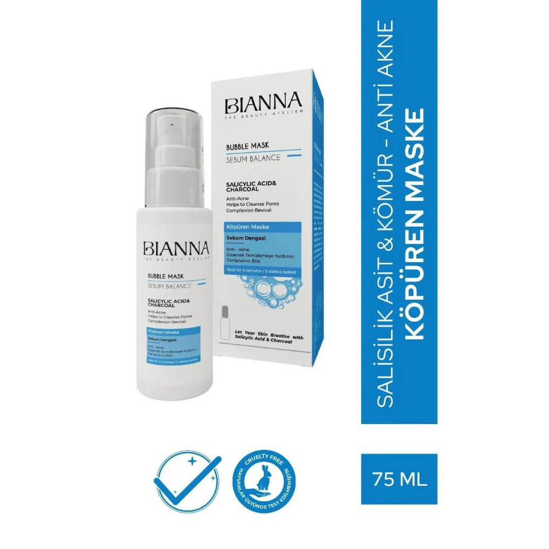 Bianna Köpüren Maske 75ml. Salicylic Acid&Charcoal