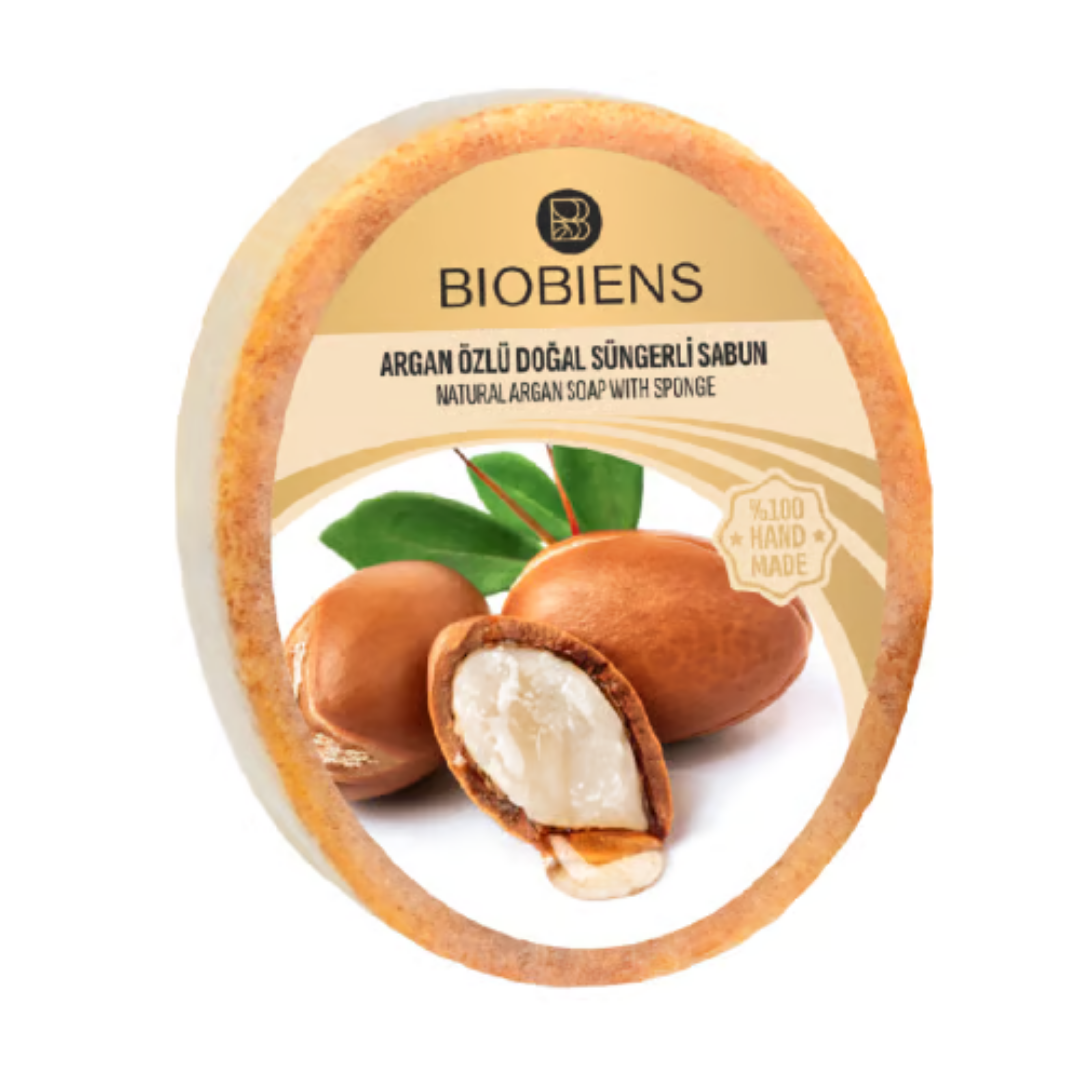 Biobiens Süngerli Sabun 130gr. Argan