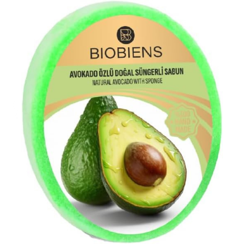 Biobiens Süngerli Sabun 130gr. Avokado