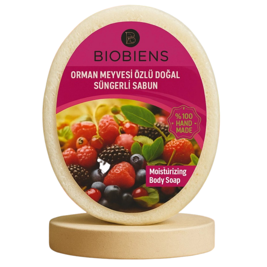 Biobiens Süngerli Sabun 135gr. Orman Meyvesi