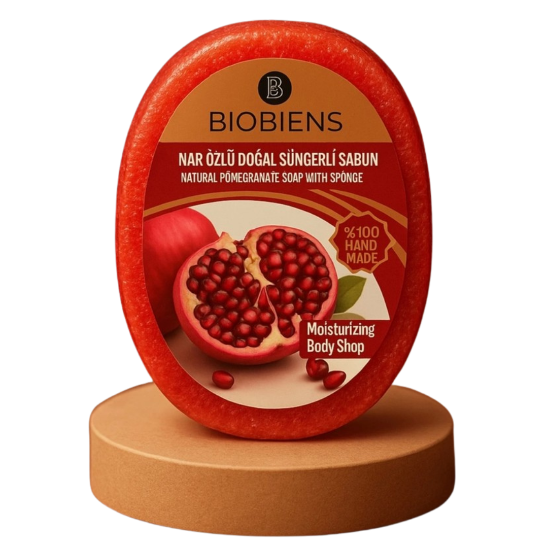 Biobiens Süngerli Sabun 135gr. Süt Ve Nar Özlü