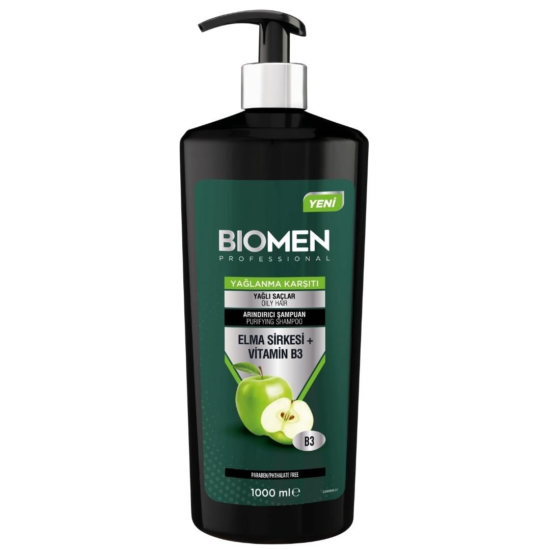 BIOMEN ŞAMPUAN 1000 ML. ELMA SİRKESİ+VİTAMİN B3