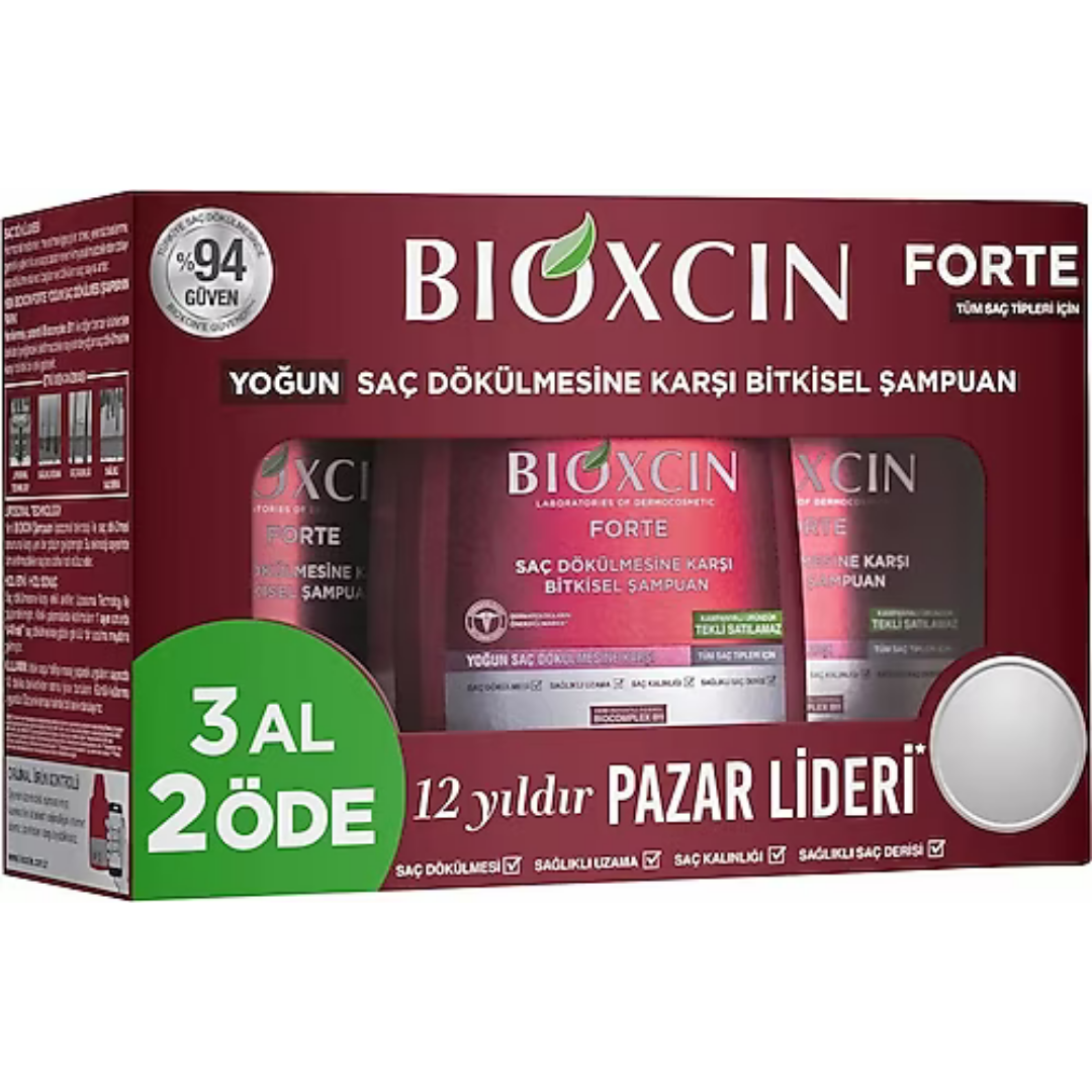 Bioxcin Şampuan 300ml. Tüm Saç Tipleri İçin 3pcs