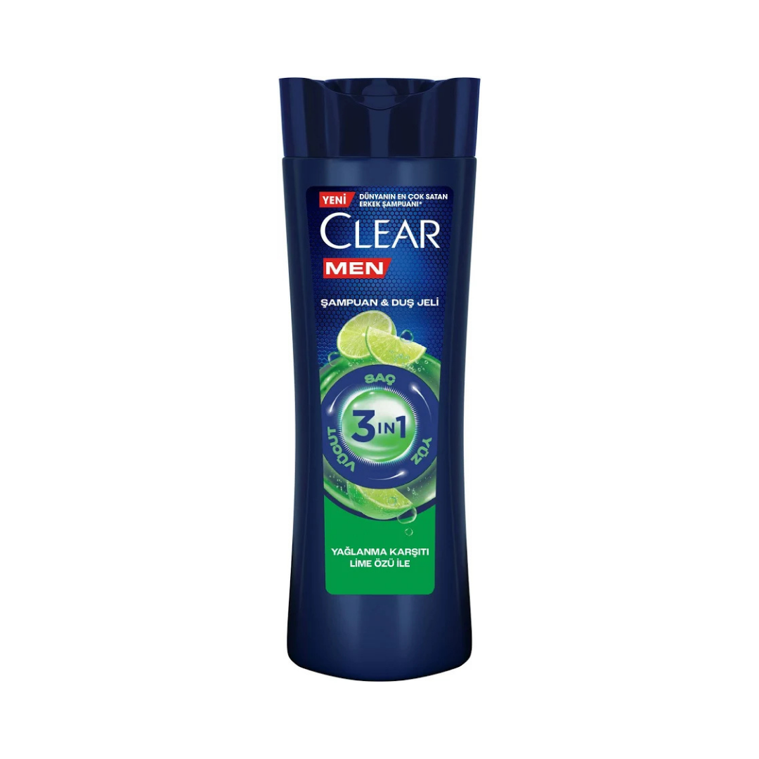 Clear Men Şampuan 350Ml.Yağlanma Karşıtı Lime 3in1