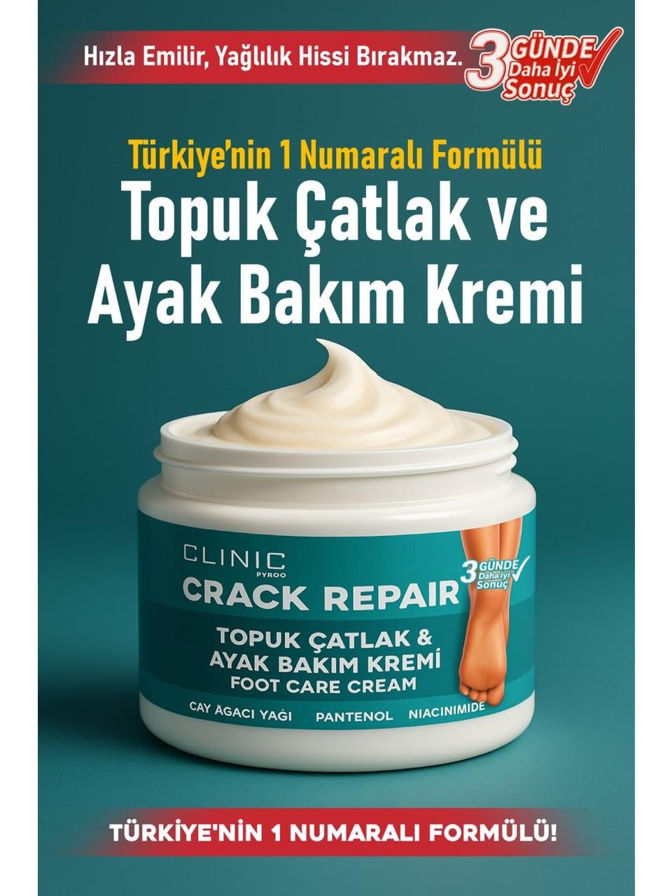 Clinic Topuk Çatlak & Ayak Bakım Kremi 110gr.