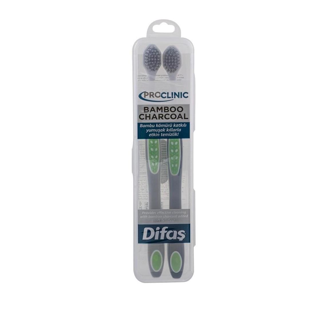 DİFAŞ PRO-CLINIC DİŞ FIRÇASI BAMBOO CHARCOAL 2'Lİ