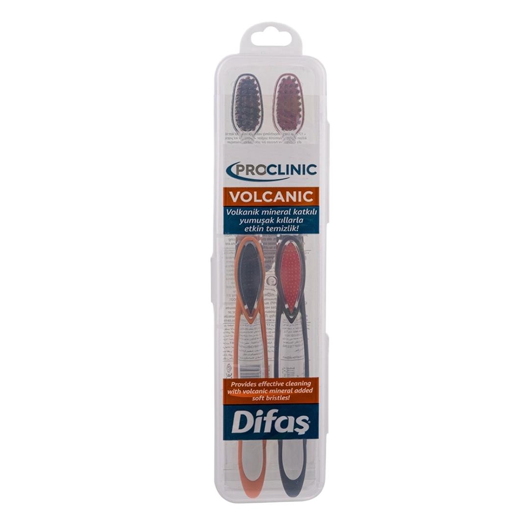 DİFAŞ PRO-CLINIC DİŞ FIRÇASI VOLCANIC 2'Lİ