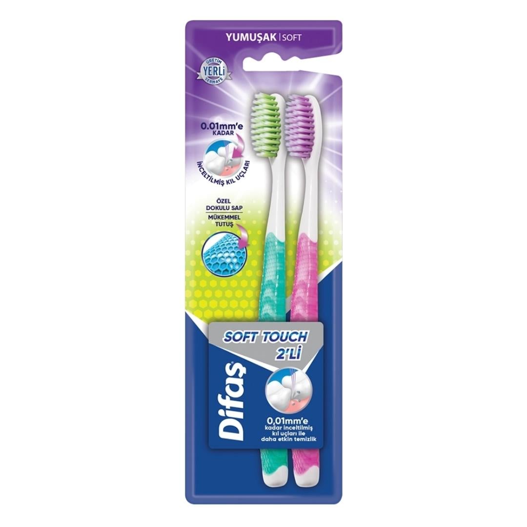 DİFAŞ SOFT TOUCH 2'Lİ DİŞ FIRÇASI