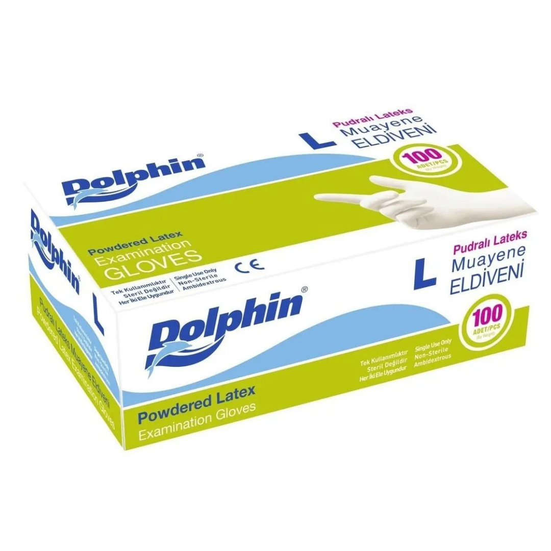 Dolphin Latex Eldiven L Büyük Boy 100pcs