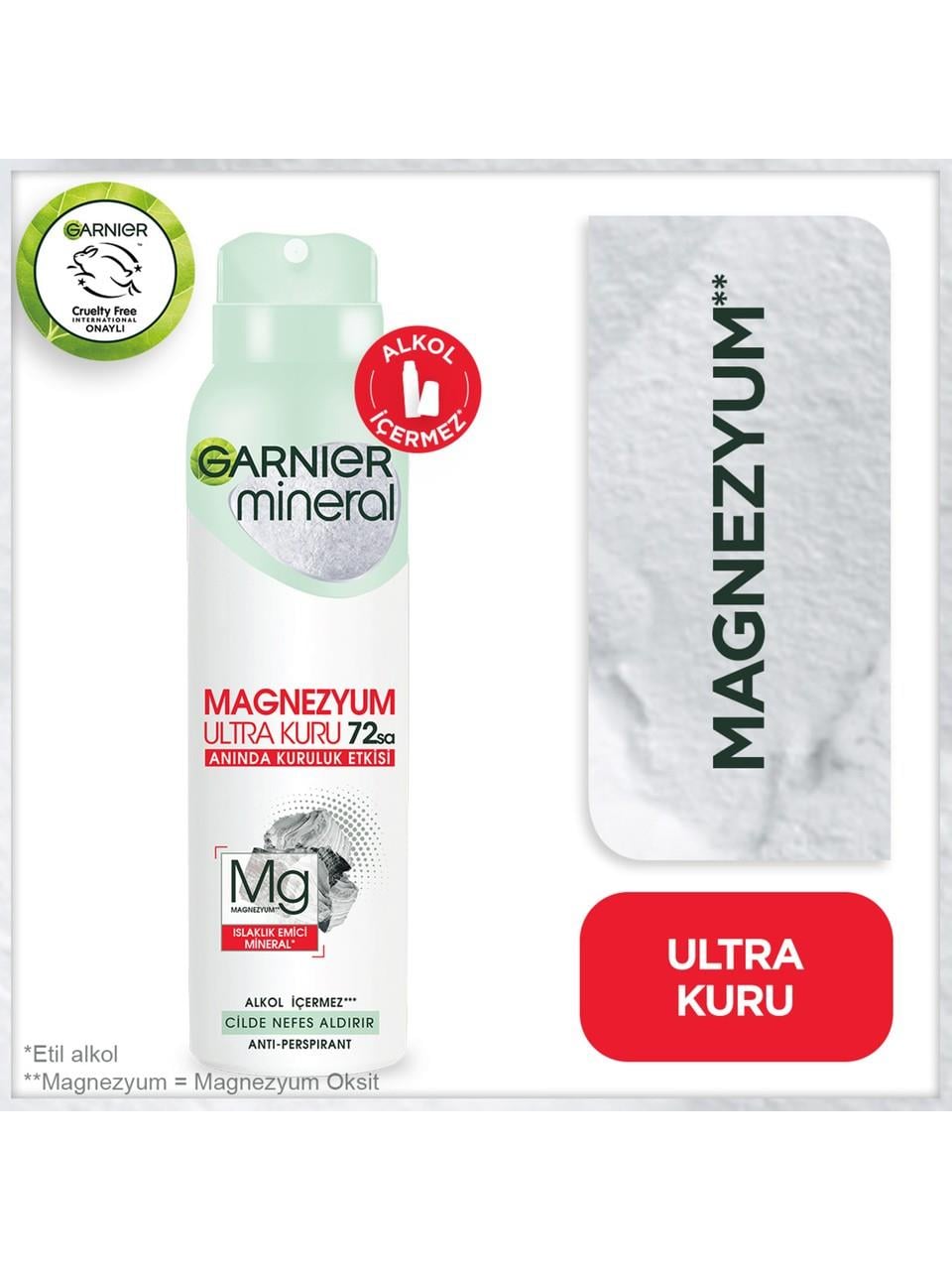 Garnıer Deo 150Ml Magnezyum Ultra Kuru 150Ml