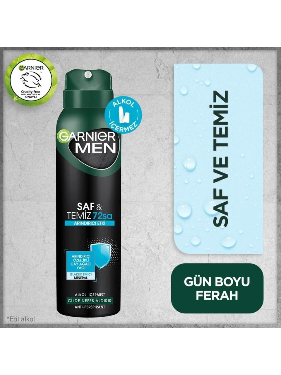 Garnıer Men Deo Saf&Temiz 150Ml