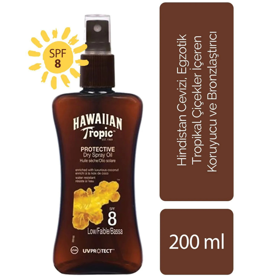 H.Tropıc Tan Oıl 200Ml Spray Protective Spf 8