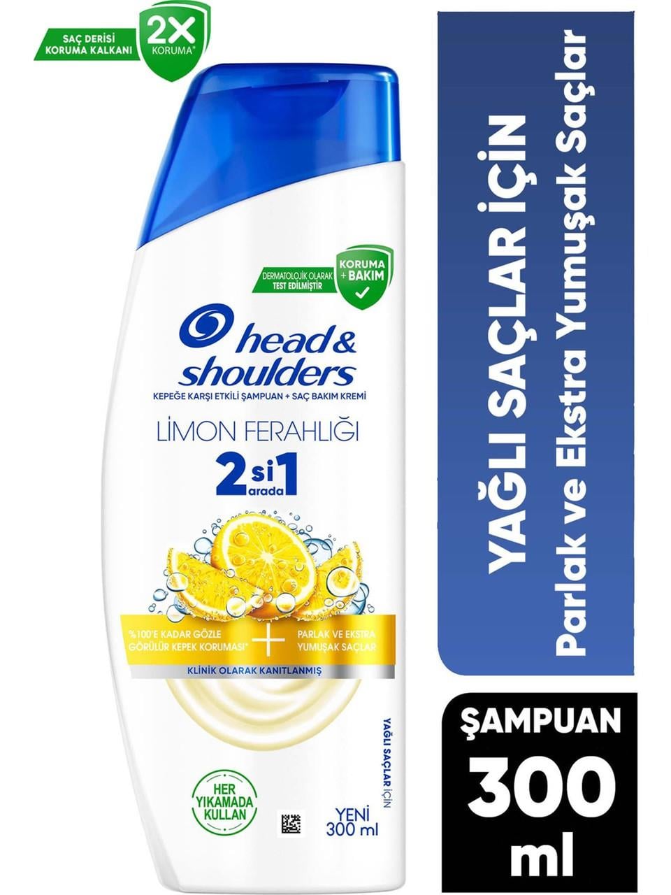 Head&Shoulders Şampuan 300ml. 2in1 Limon Ferahlığı
