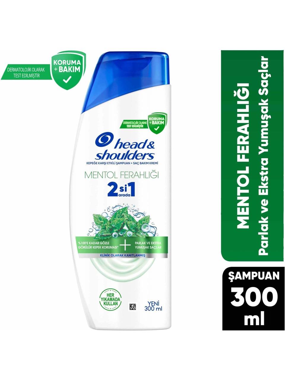 Head&Shoulders Şampuan 300ml. 2in1 Mentol Ferahlık