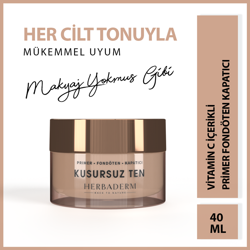Herbaderm Kusursuz Fondoten C Vitamınlı Kapatıcı