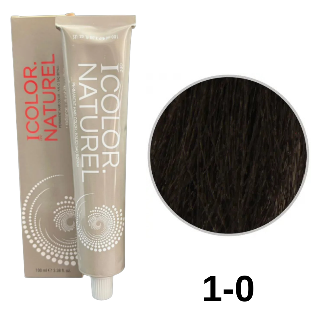 IColor Natural Tüp Boya 100ml. 1-0 Siyah