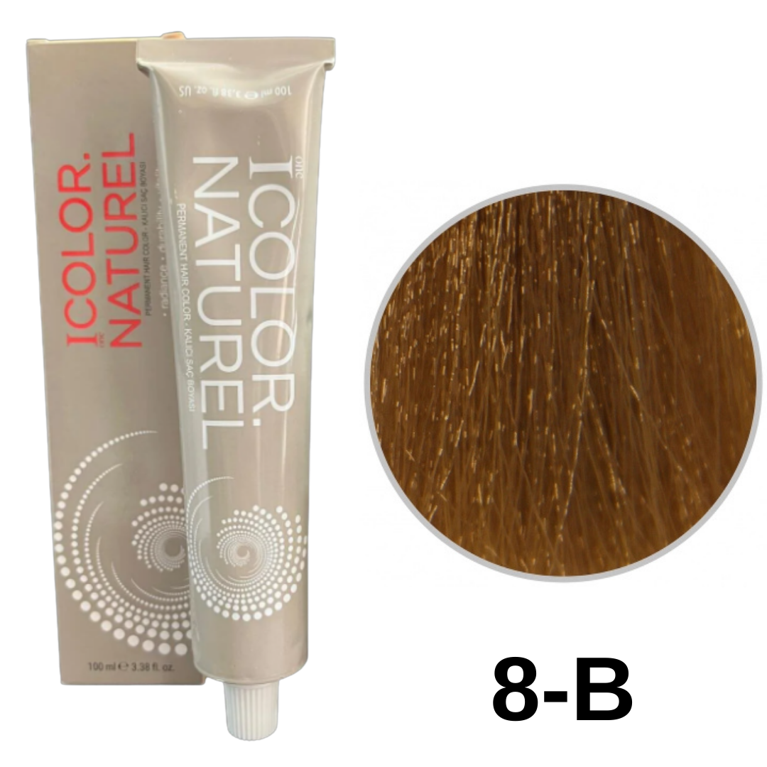 IColor Natural Tüp Boya 100ml. 8B Orta Soğuk Bej