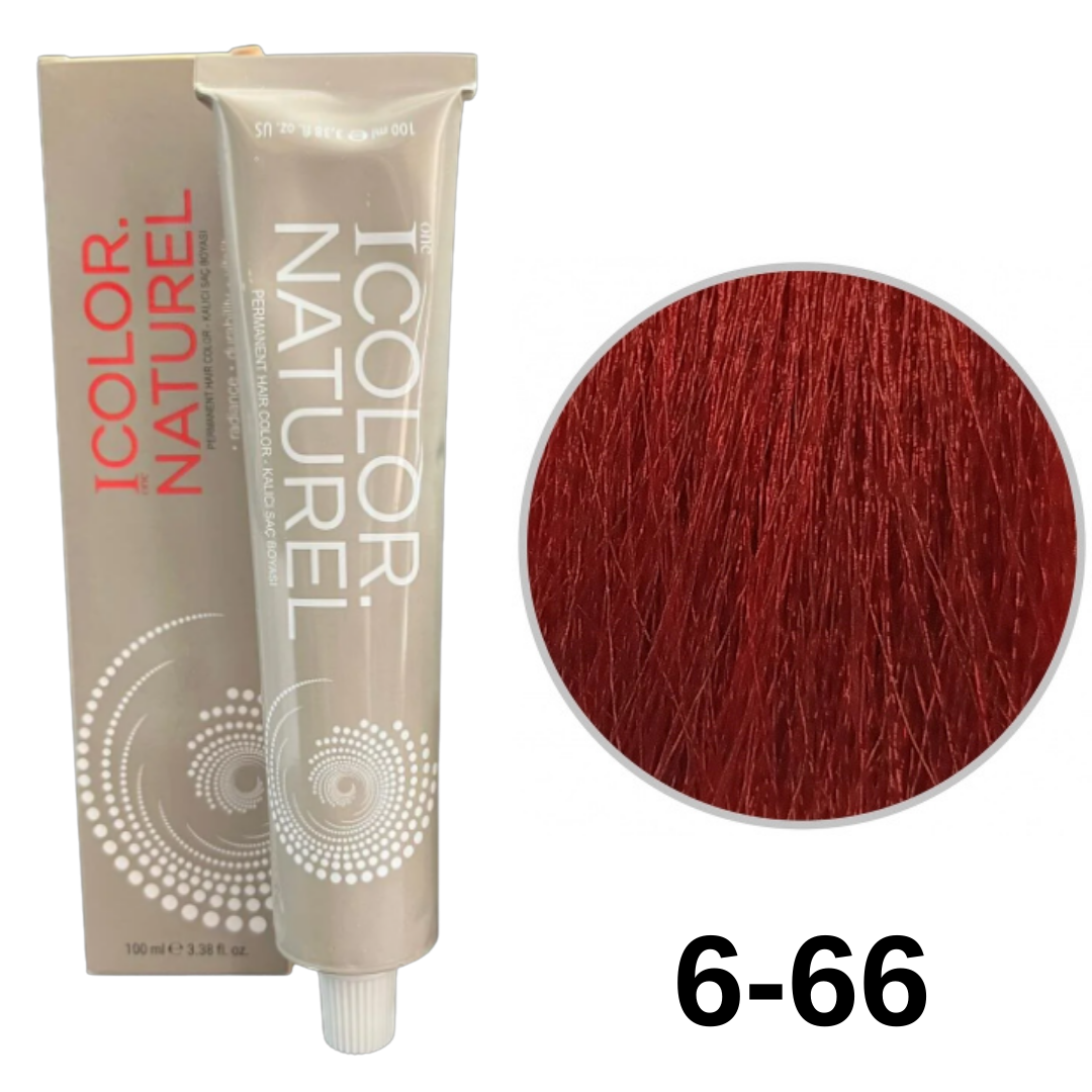 IColor Natural Tüp Boya 100ml. 6-66 Kızıl