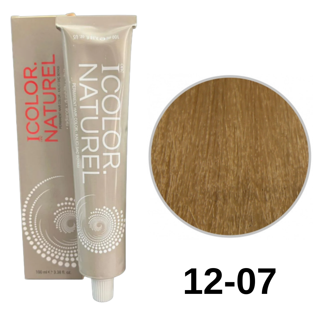 IColor Natural Tüp Boya 100ml. 12-07 İrize Platin