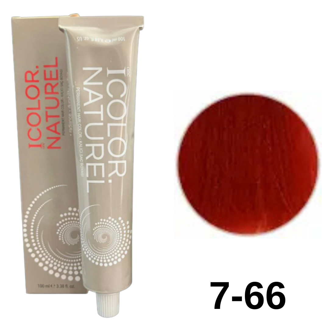 IColor Natural Tüp Boya 100ml. 7-66 Şarap Kızılı
