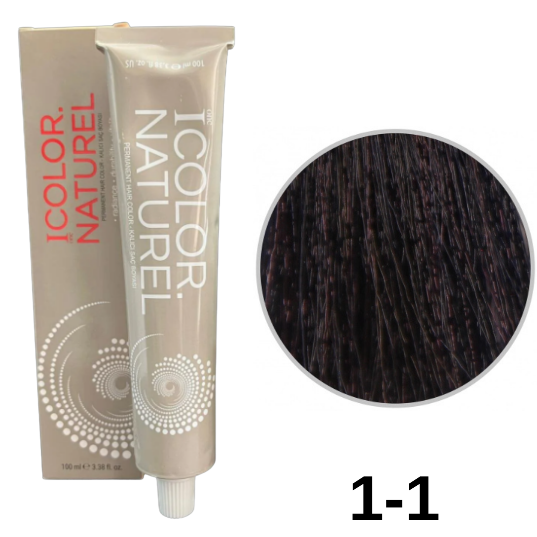 IColor Natural Tüp Boya 100ml. 1-1 Mavi Siyah