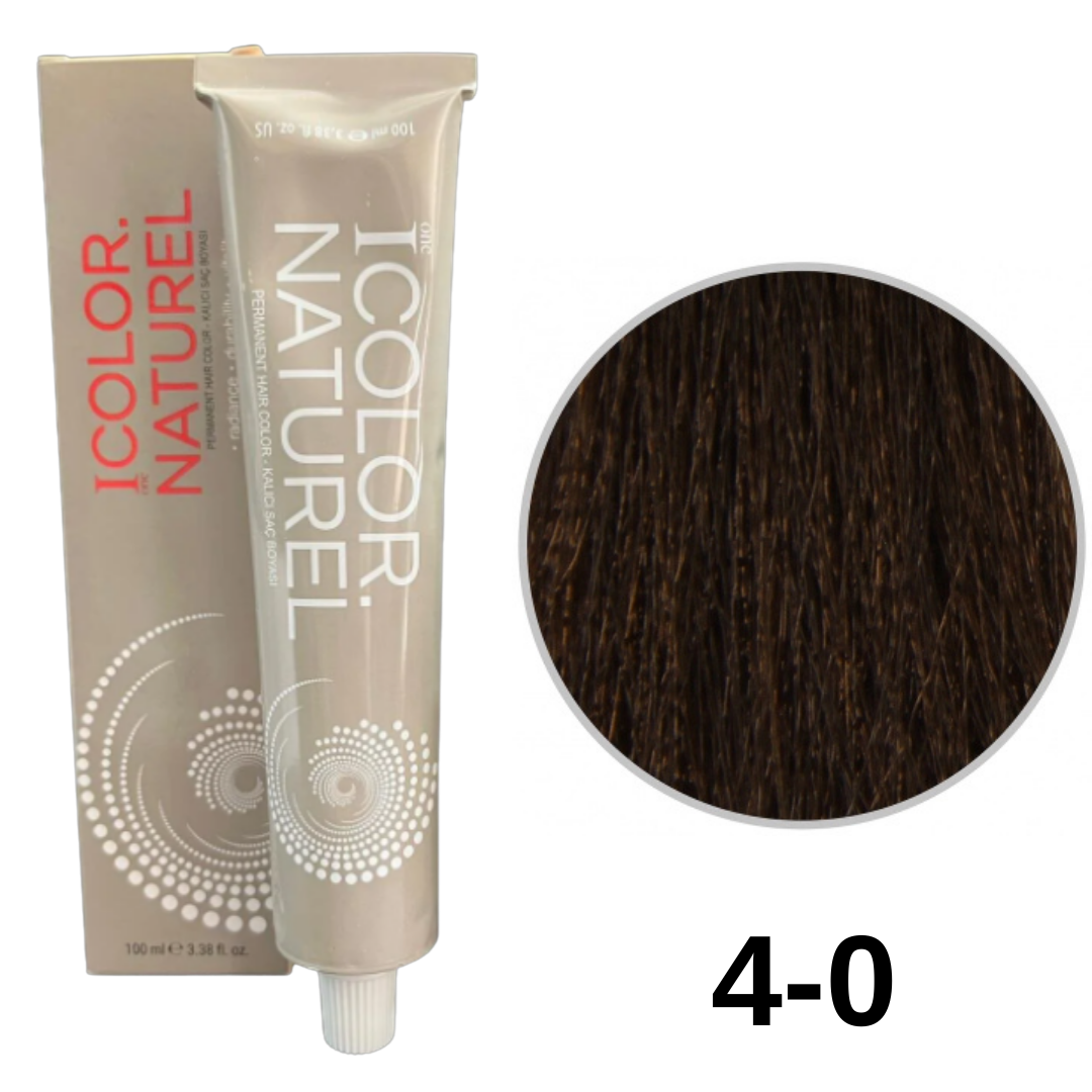 IColor Natural Tüp Boya 100ml. 4-0 Koyu Kahve