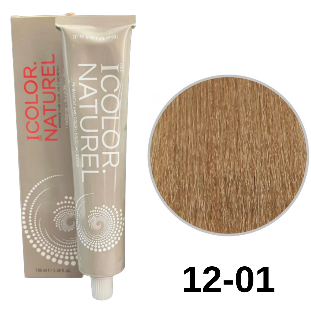 IColor Natural Tüp Boya 100ml. 12-01 Küllü Platin