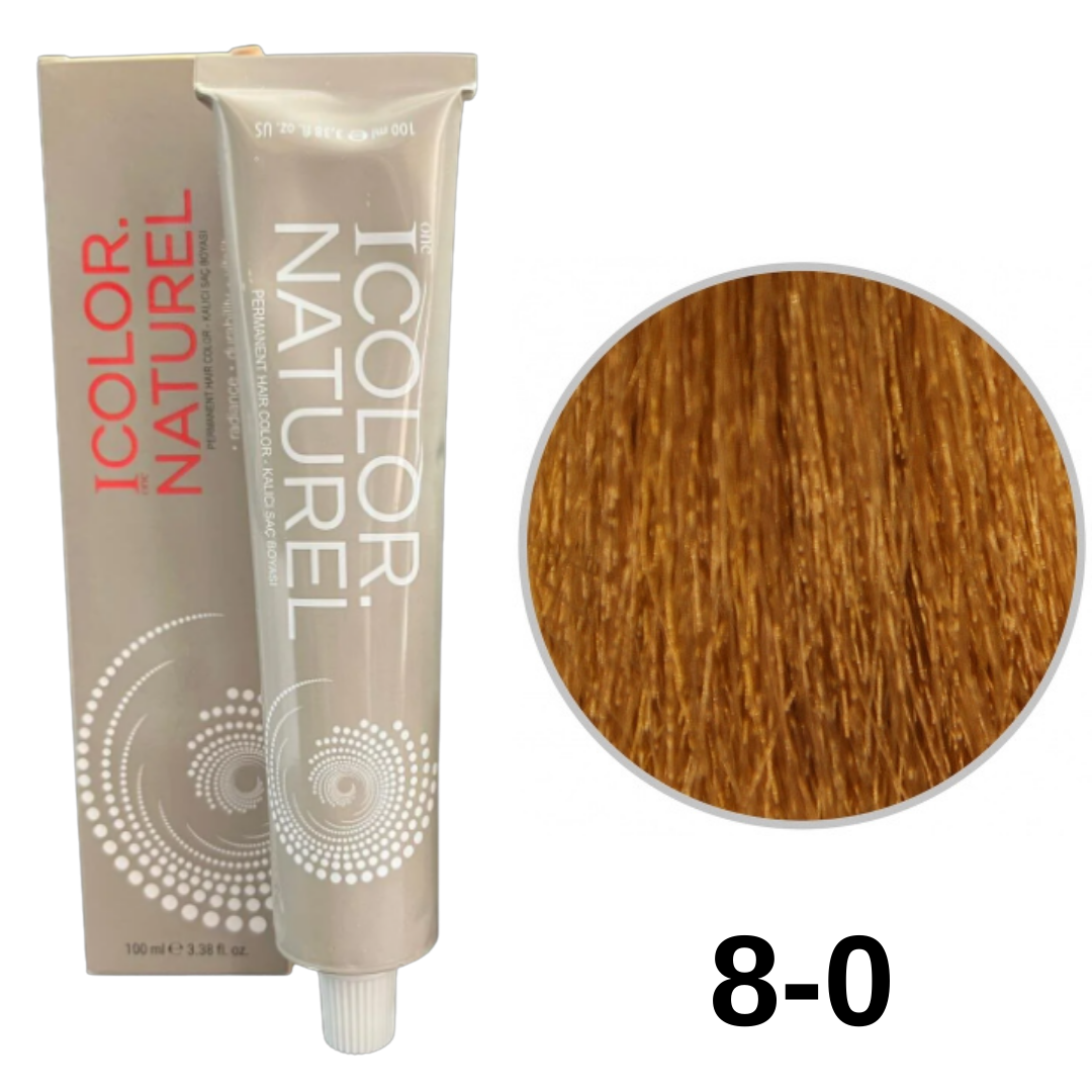 IColor Natural Tüp Boya 100ml. 8-0 Açık Kumral