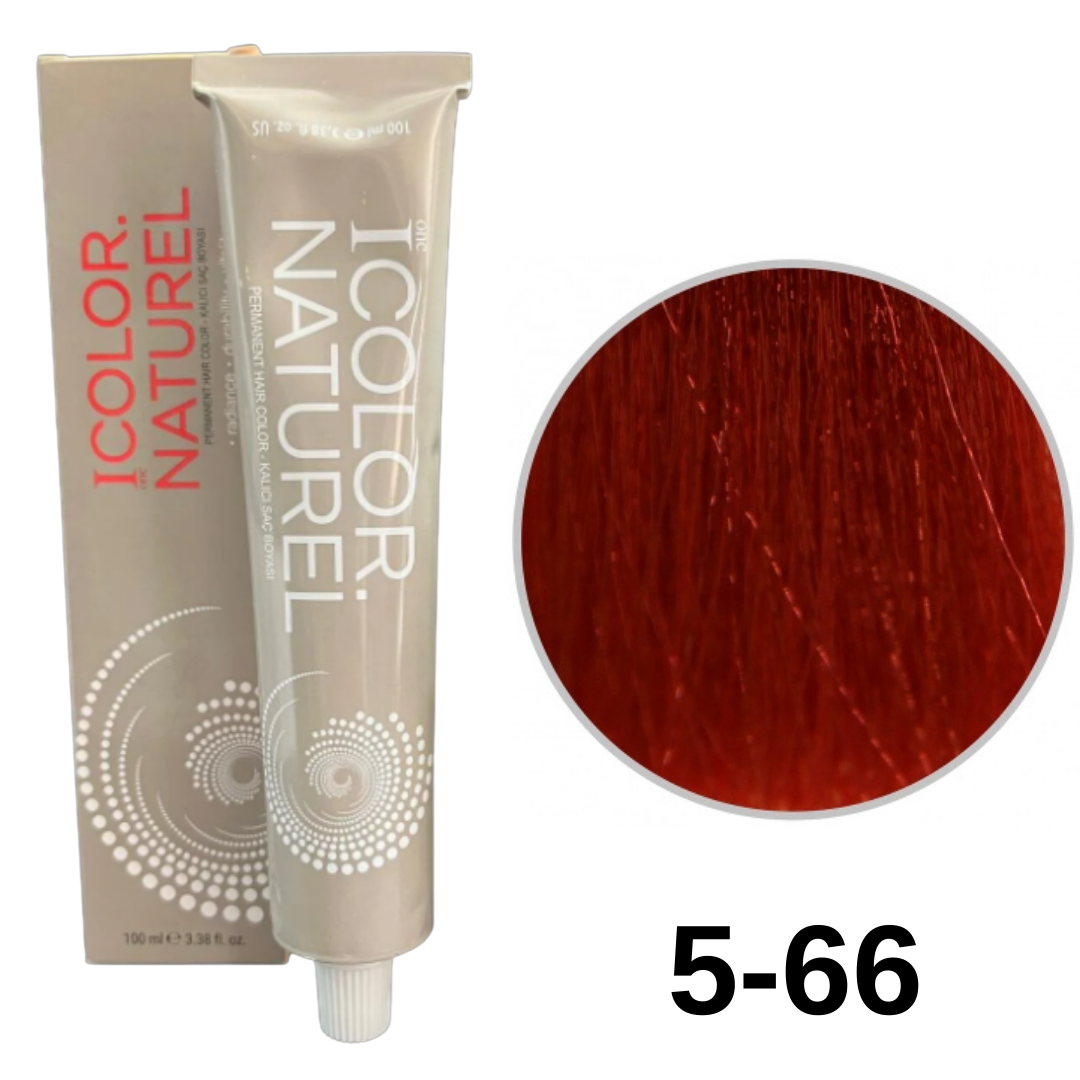 IColor Natural Tüp Boya 100ml. 5-66 K.Yoğun Kızıl