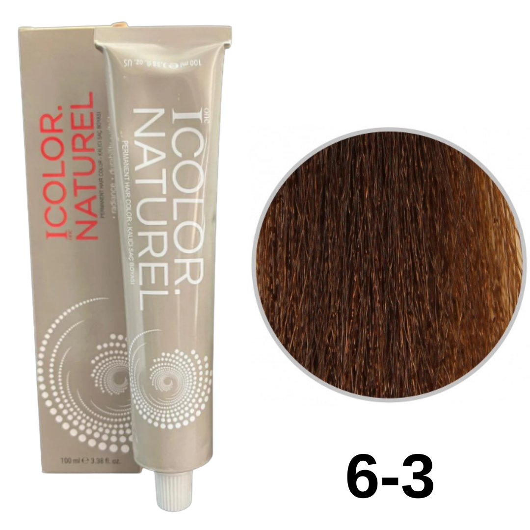 IColor Natural Tüp Boya 100ml. 6-3 A.Koyu Kumral