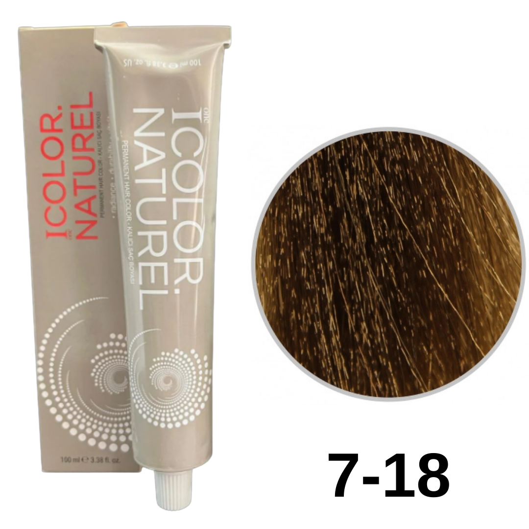 IColor Natural Tüp Boya 100ml. 7-18 Kumral K. Mat