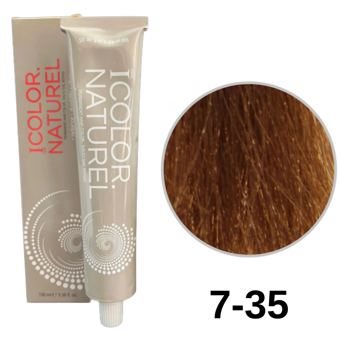 IColor Natural Tüp Boya 100ml. 7-35 A. Altın Akaju