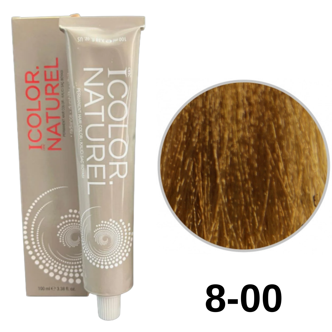 IColor Natural Tüp Boya 100ml. 8-00 Y. Açık Kumral