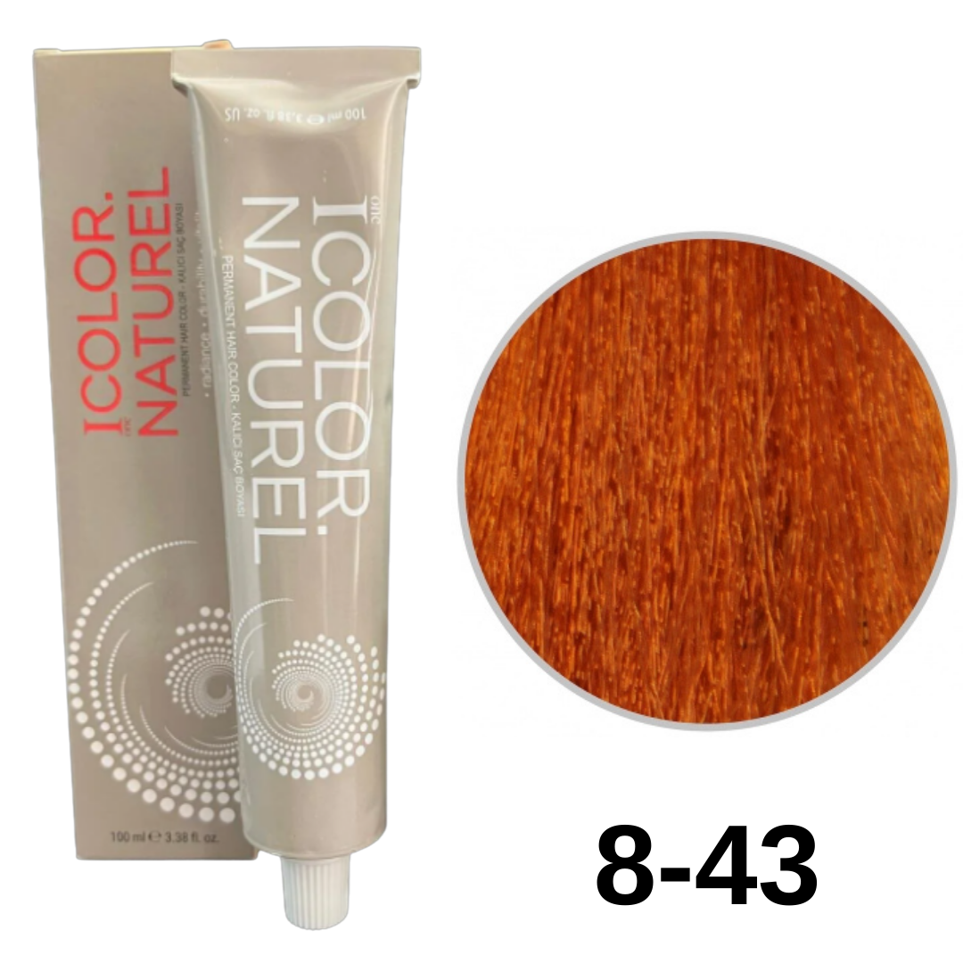 IColor Natural Tüp Boya 100ml. 8-43 A.Bakır Altın