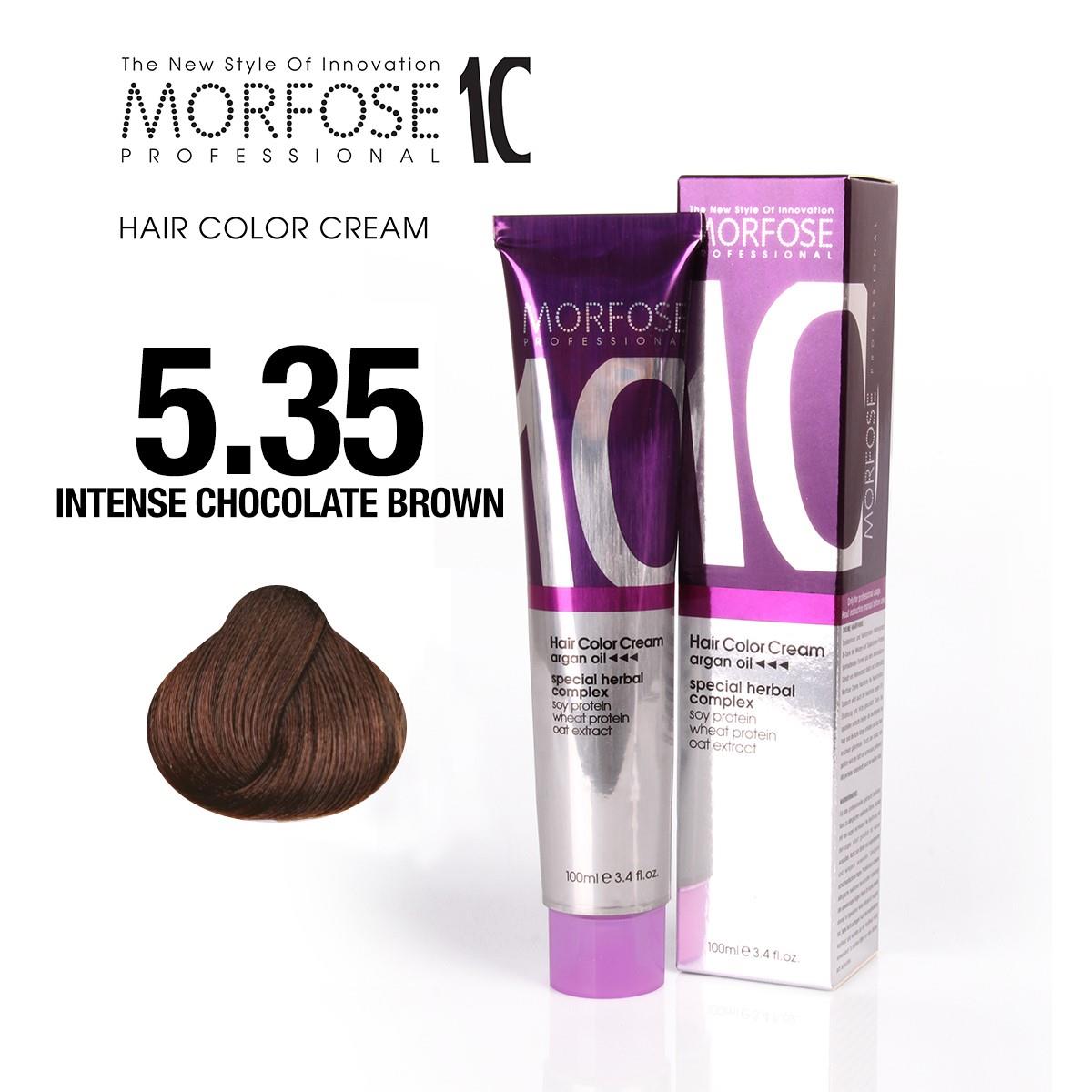 Morfose 10 Saç Boyası 5.35 Y.Çikolata Kahve 100ml.