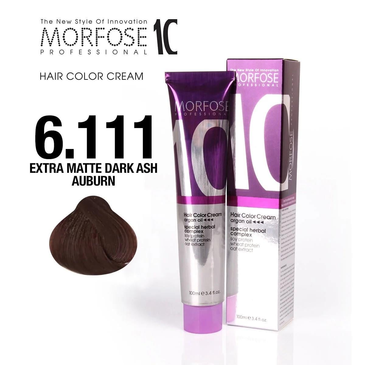 Morfose 10 Saç Boyası 6.111 Mat Koyu Kumral 100ml.