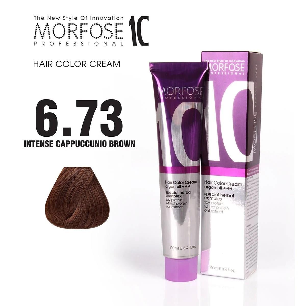 Morfose 10 Saç Boyası 6.73 Y.Cappucino Kahve 100ml