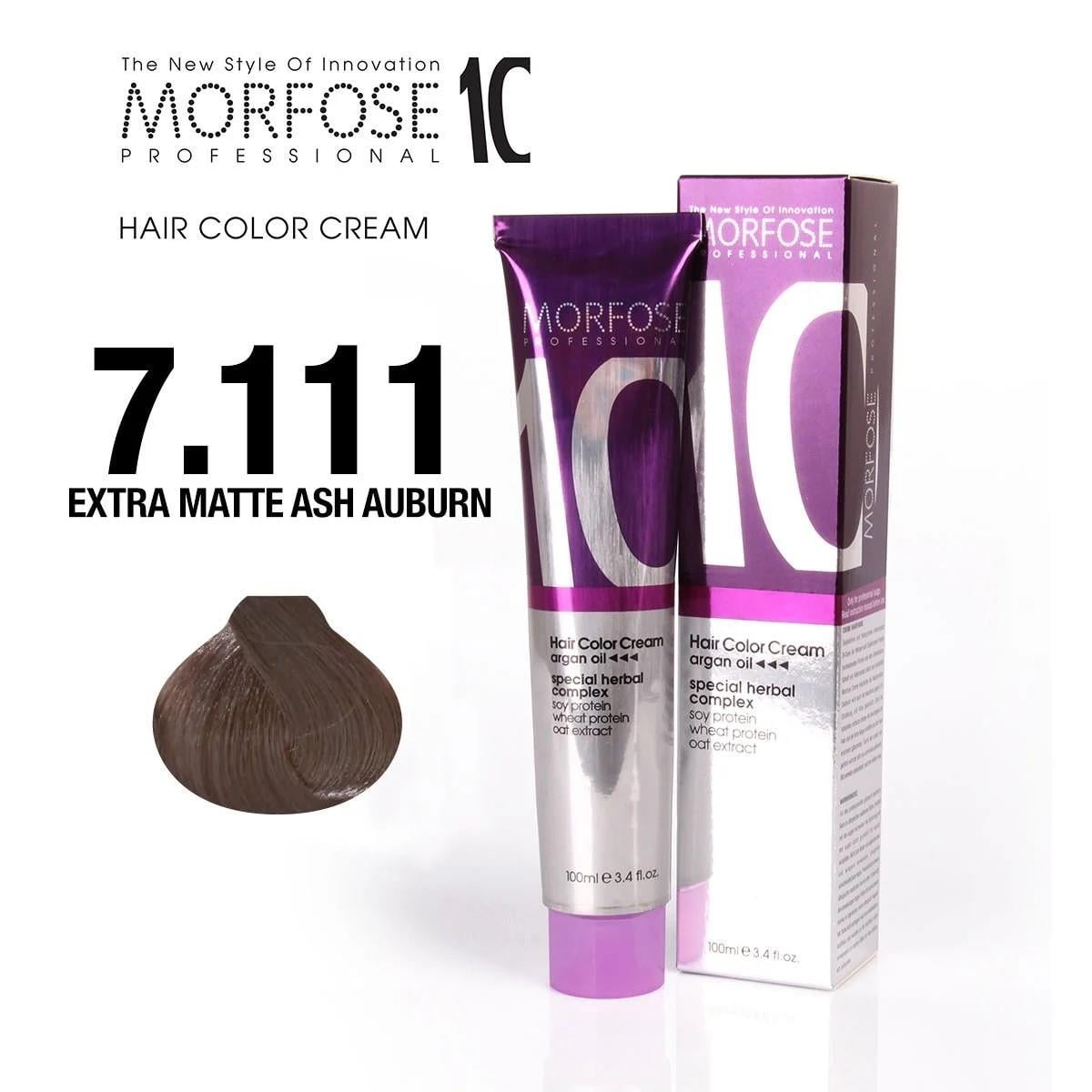 Morfose 10 Saç Boyası 7.111 Mat Küllü Kumral 100ml