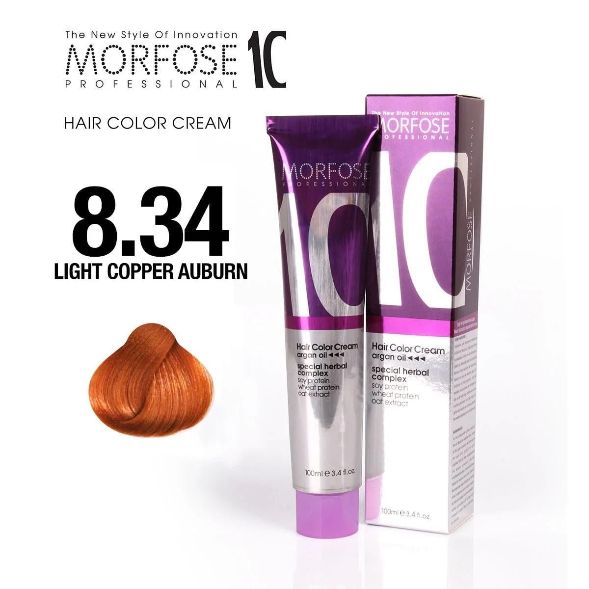Morfose 10 Saç Boyası 8.34 Açık Bakır Kumral 100ml