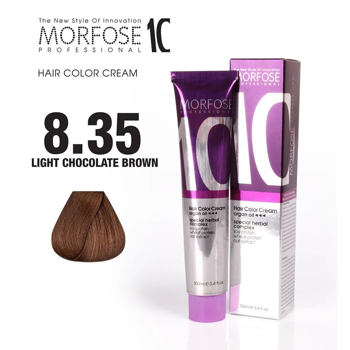 Morfose 10 Saç Boyası 8.35 A.Çikolata Kahve 100ml.