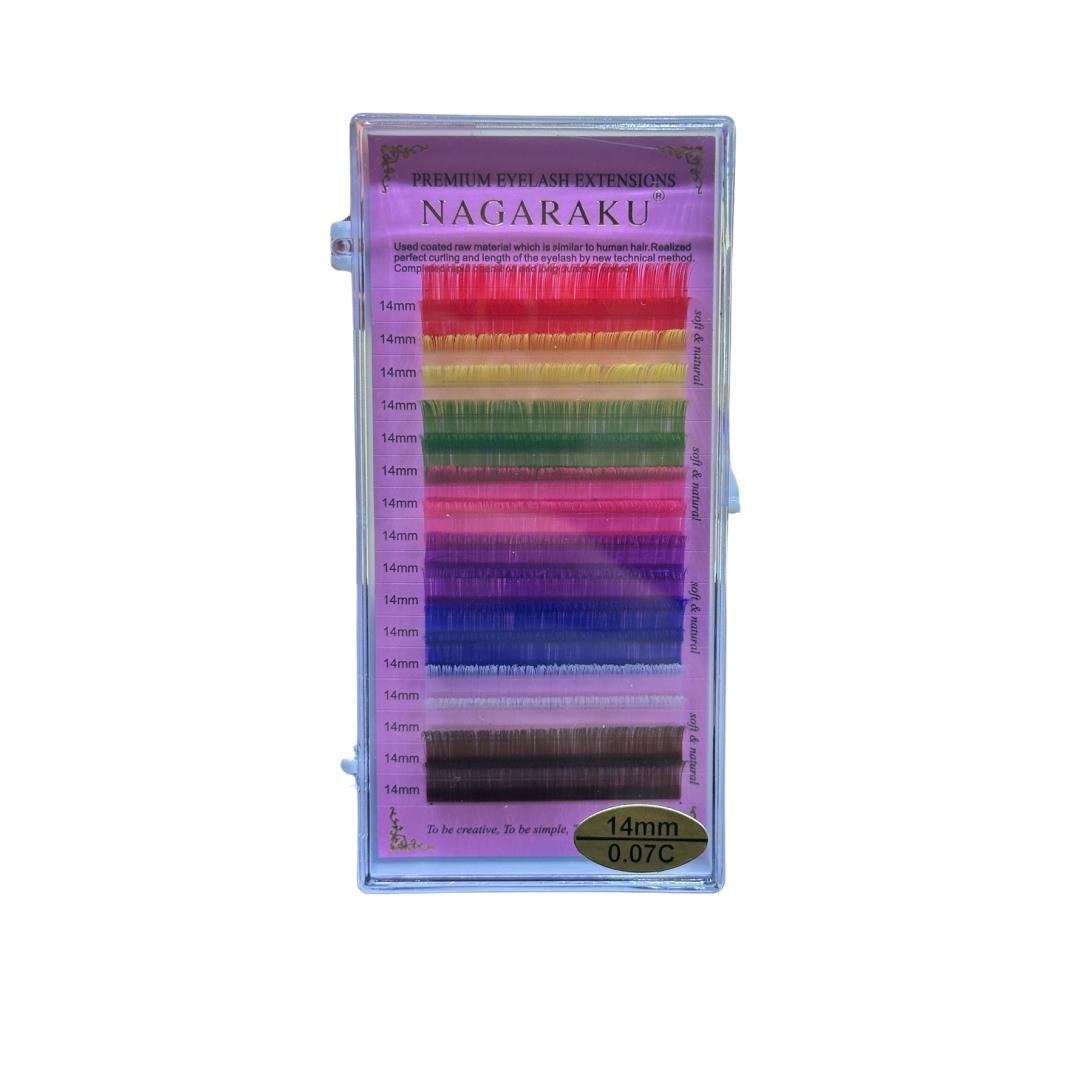 Nagaraku Renkli Kirpik 14mm 0.07C 7725