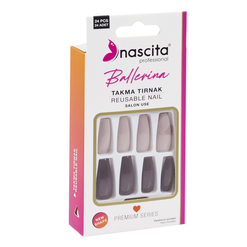 Nascıta 24'Lü Renkli Takma Tırnak Ballerına 155