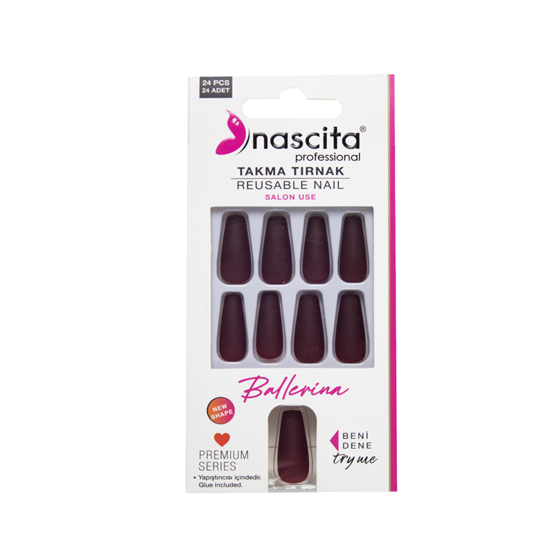 Nascıta Renkli Takma Tırnak Ballerına 24'Lü